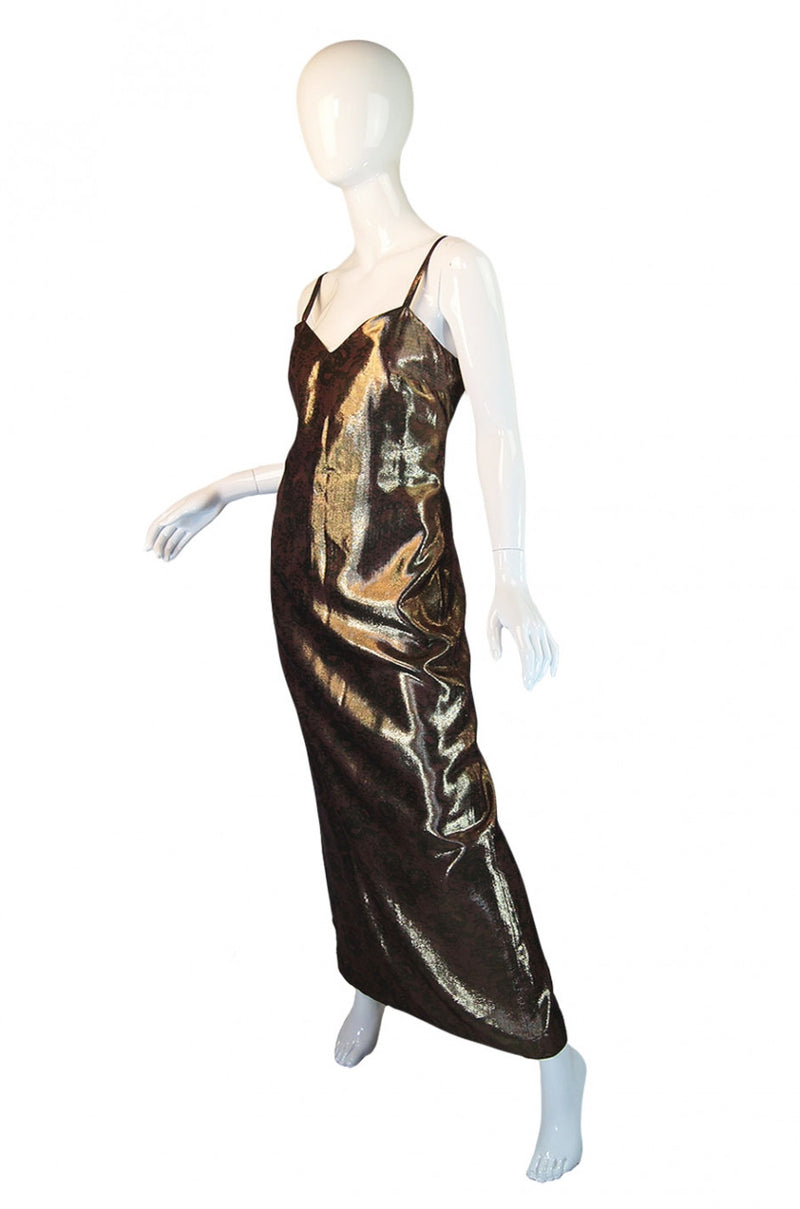 1990s Gianni Versace Lame Maxi – Shrimpton Couture