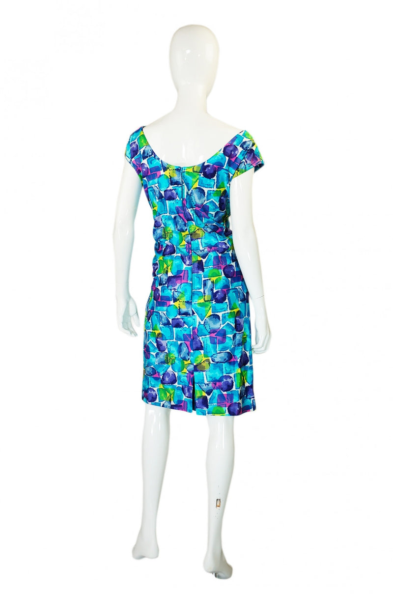 1960s Alix of Miami Floral Fitted Dress