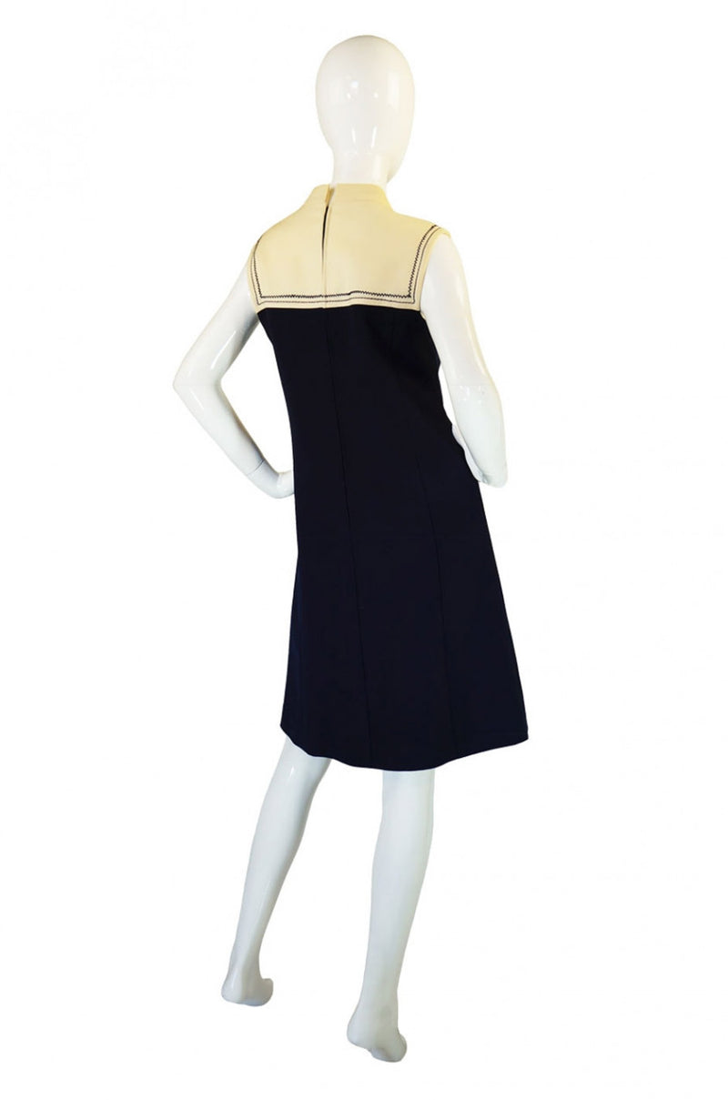 Early 1980s Stitch Detail Courreges Dress