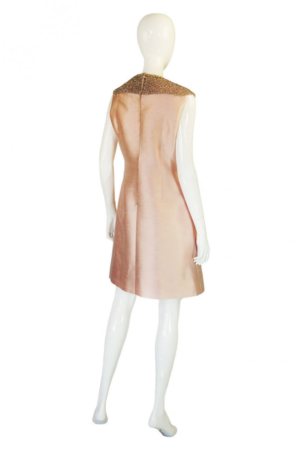 1960s Silver Glass Bead Dress