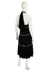 1970s Radley Jeresey Halter Dress