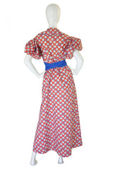 1930s Circle Sleeve Cotton Hostess Gown