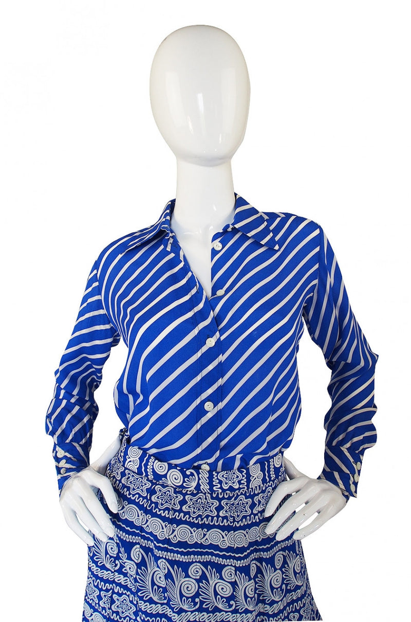 1970s Silk Chloe Maxi Skirt & Top