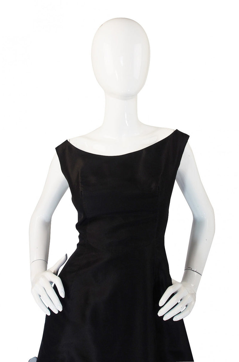 1960s Ruffled Bottom Organza Dress