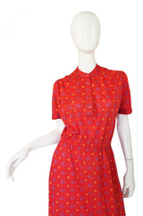 1970s Celine Bicycle Print Shirt Dress