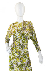 1940s Dorothy OHara Pin Up Silky Rayon Dress