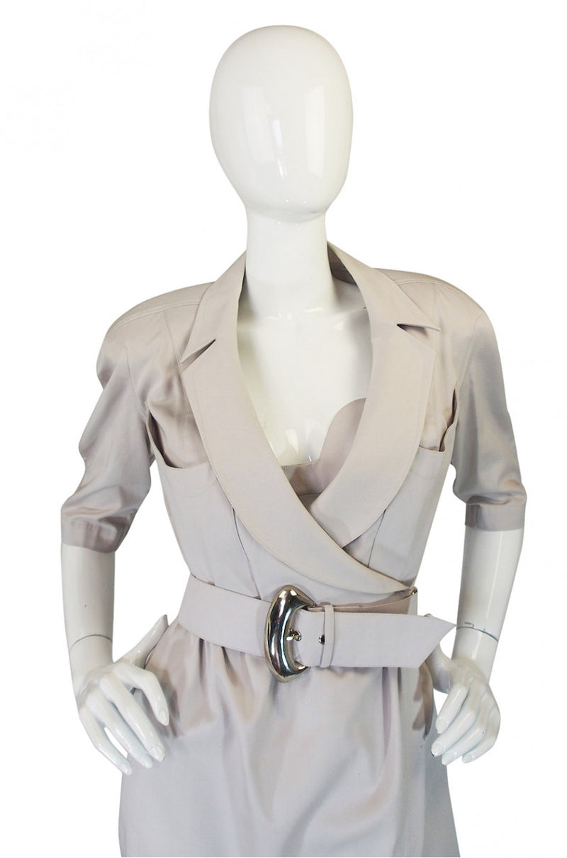 1980s Thierry Mugler Wrap Dress with Matching Bralette