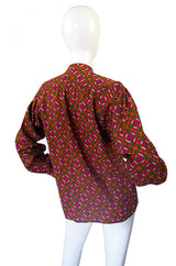 1970s Cross Print Yves Saint Laurent Top