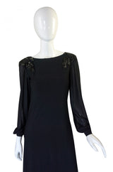 1970s Sant' Angelo Low Back Bead Gown