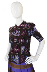 Recent Prada Silk Top & Skirt Set