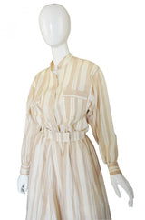 1973 Valentino Linen Skirt & Top Set