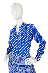 1970s Silk Chloe Maxi Skirt & Top