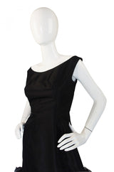 1960s Ruffled Bottom Organza Dress