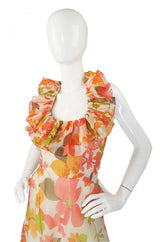 1970s Ruffled Pierre Cardin Dress