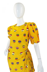 1980s Oscar De La Renta Silk Dress