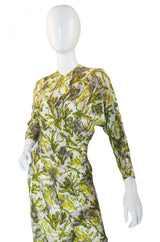 1940s Dorothy OHara Pin Up Silky Rayon Dress