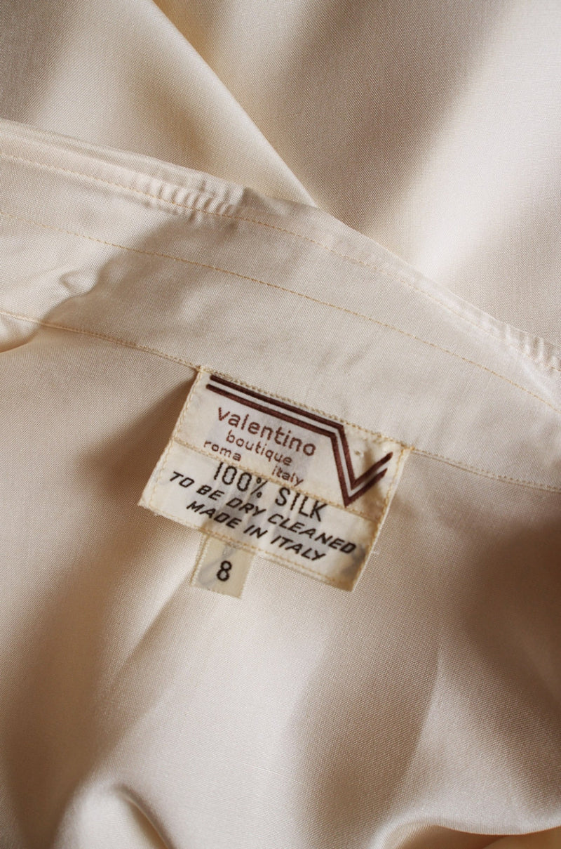 1970s Top Stitch Silk Valentino Top