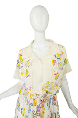 1970s Rare 4 Piece Print Chloe Set