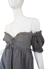 1990s Moschino Gingham Corset Mini Dress