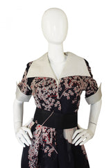 1960s Silk Organza Maxi Dress
