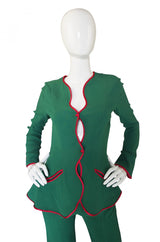 1970s Rare Green Ossie Clark Suit