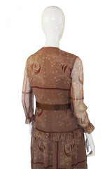 1960s Fine Barocco Silk Chiffon Day Dress