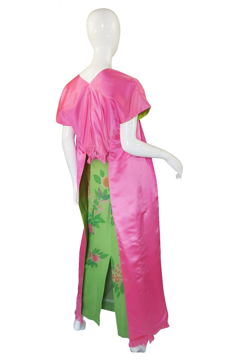 1950s Philip Hulitar Strapless Silk Dress &  Skirted 1/2 Jacket