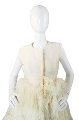 1960s Mr Blackwell Custom Feather Dress