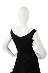 1960s Ruffled Bottom Organza Dress