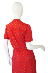 1970s Celine Bicycle Print Shirt Dress