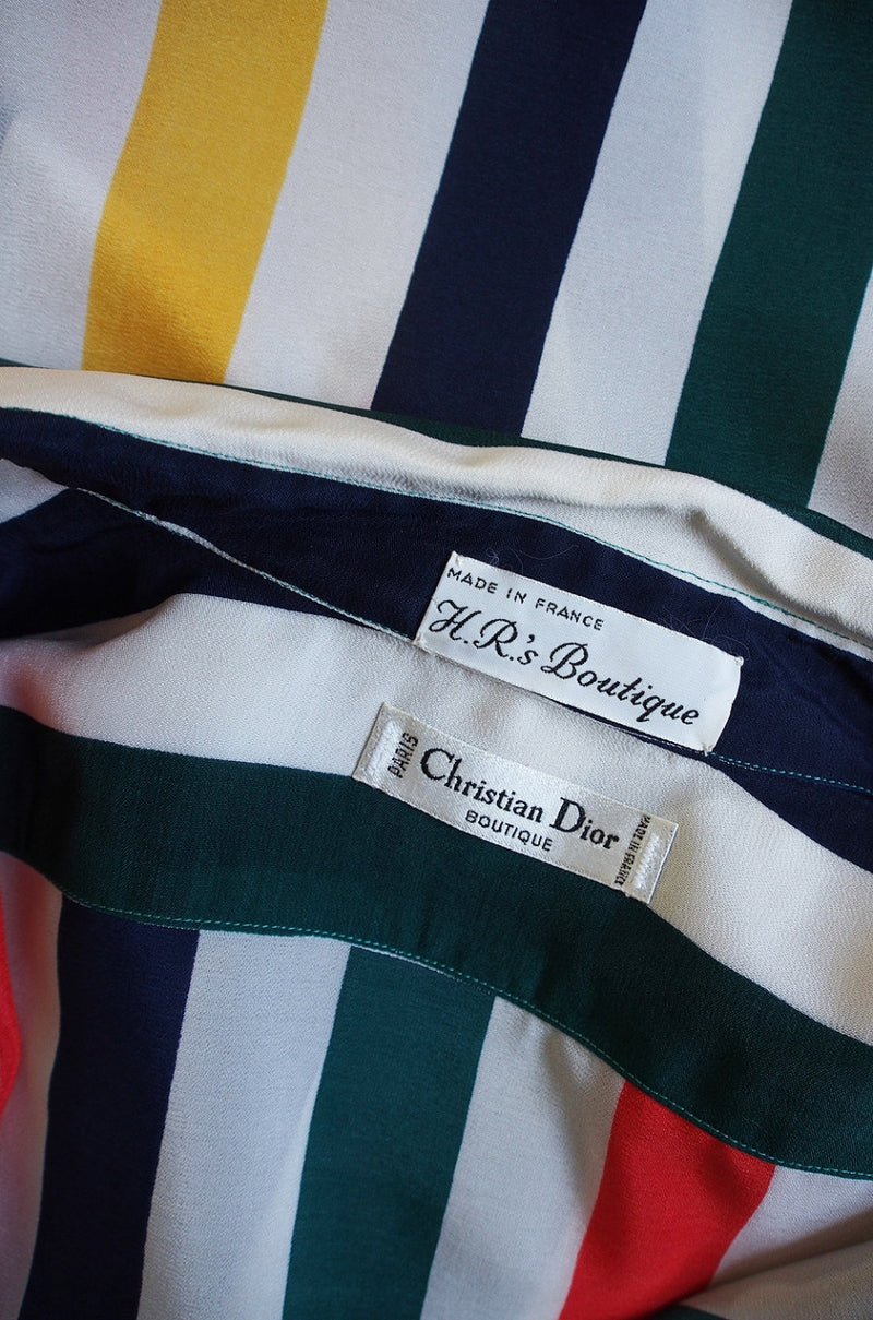 1977 Christian Dior Striped Top