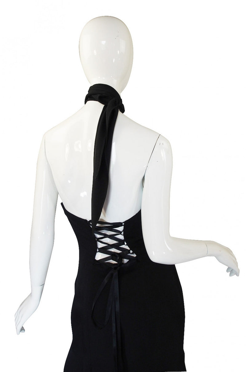 1990s Corset Back Ozbek Dress