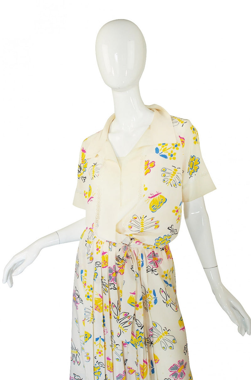 1970s Rare 4 Piece Print Chloe Set