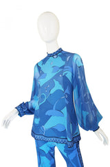 1970s Silk Bessi Tunic & Pant Set