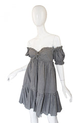 1990s Moschino Gingham Corset Mini Dress