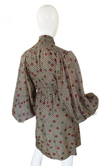 1970s Jean Varon Balloon Sleeve Dress