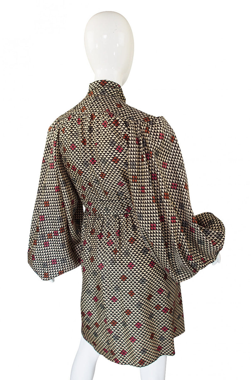 1970s Jean Varon Balloon Sleeve Dress