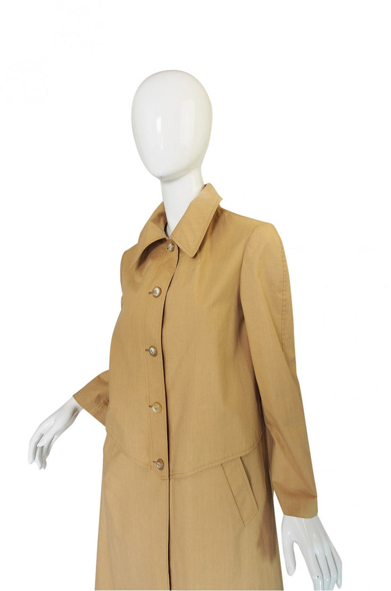 1950s Rare Hermes Macintosh Raincoat Shrimpton Couture