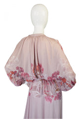 1970s Mac Tac Print Jersey Skirt & Top
