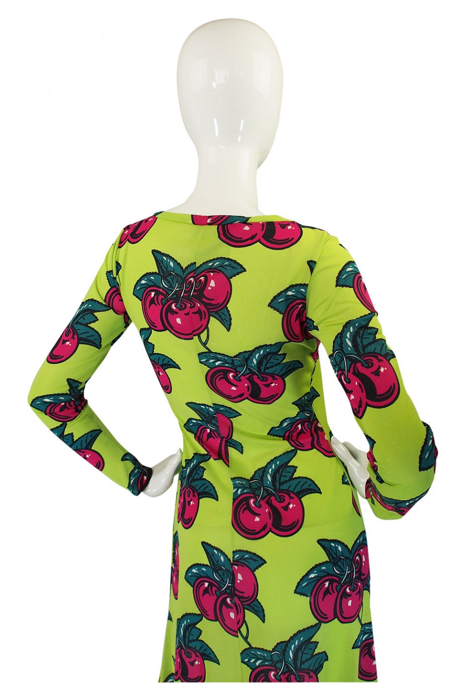1970s Betsey Johnson Alley Cat Cherry Dress Shrimpton Couture