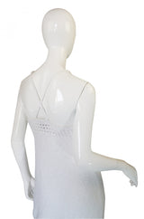Documented 1978 Courreges White Knit Halter Dress