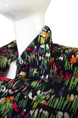 1970s Floral Yves Saint Laurent Cotton Top