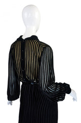 1960s Jean Louis Demi-Couture Silk Chiffon & Velvet Dress