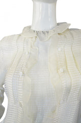 1960s Silk Ruffle Courreges Top