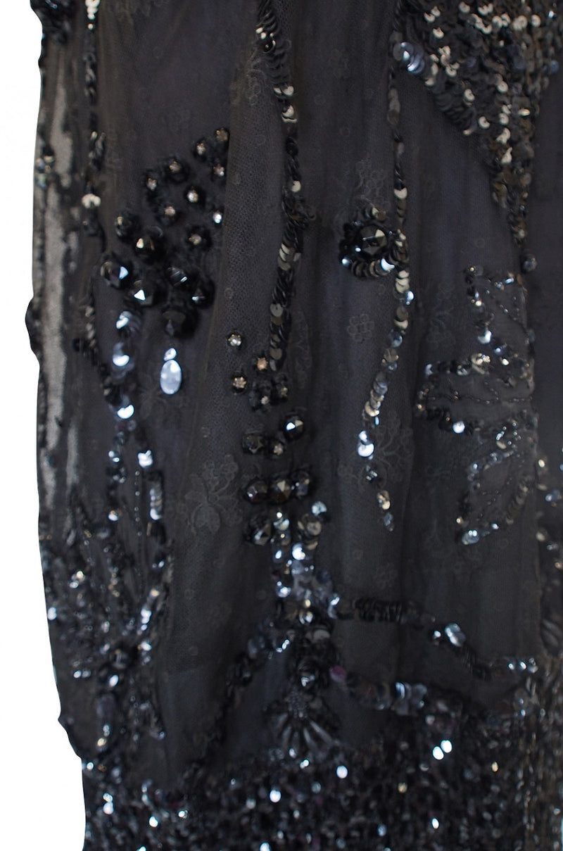 1920s Incredible Lace Bead & Sequin Gown