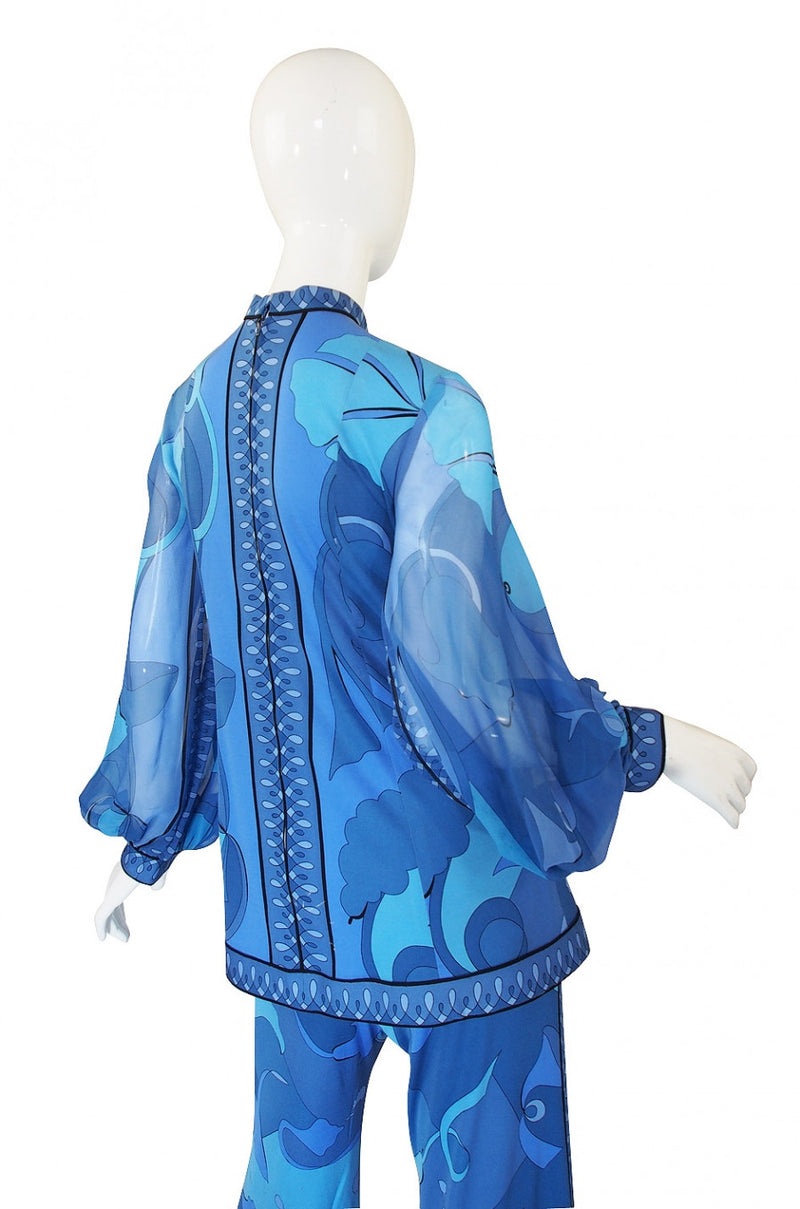 1970s Silk Bessi Tunic & Pant Set
