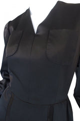 1960s Andre Laug Slipper Satin Dress