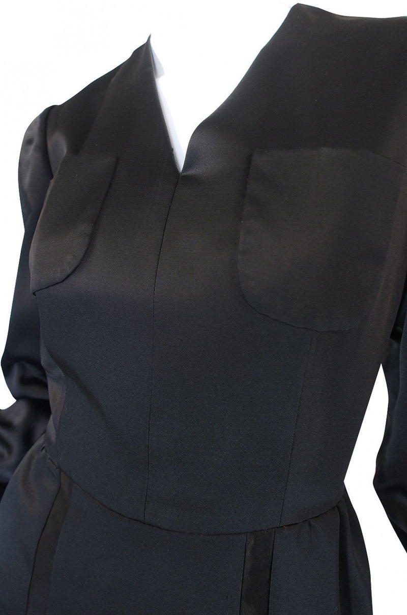 1960s Andre Laug Slipper Satin Dress