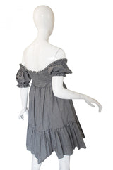 1990s Moschino Gingham Corset Mini Dress