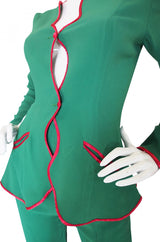 1970s Rare Green Ossie Clark Suit